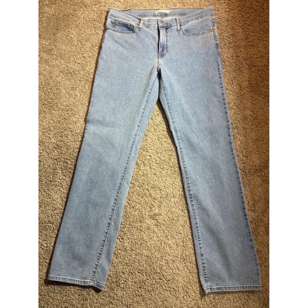 Levis 314 Shaping Straight Jeans Womens 33x32 Light Wash Denim 19631-0297